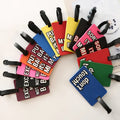 New Product Top Sale Funny Luggage Tags Baggage Bag Tags Suitcase Identify Labels Rubber Travel ID Tags Business Card Holder