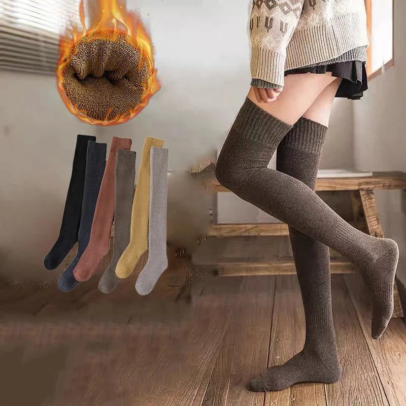Wholesale Winter Thick Warm Over the Knee Boot Socks Thermal Thigh High Long Socks for Women