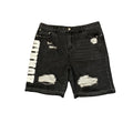 DENIMGUYS Custom Embroidery Applique Men's Baggy Jorts Summer Streetwear Vintage Ripped Holes Men Denim Short Pants