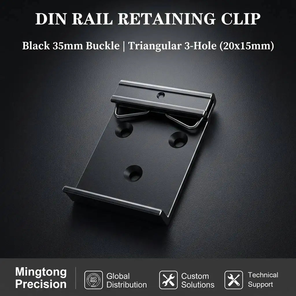 Easy to Install on the 35mm DIN Rail Bracket Buckle Rail Buckle Clip Fixed Installation Rail Mounting Clip
