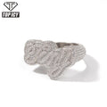 Fashion Custom Letter Ring Silver Gold Jewelry Iced Out Hip Hop Rings for Men Women Platinum 18k Gold Plated
