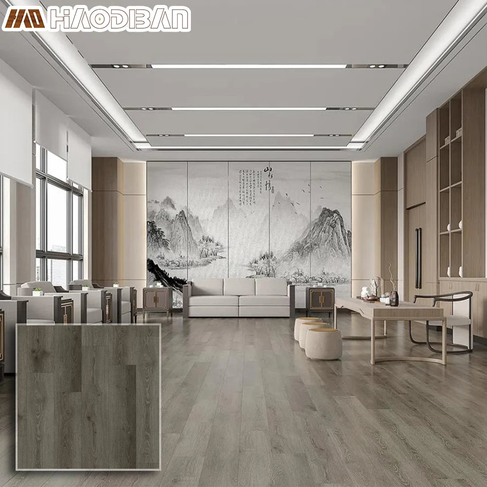 184.15*1219.2mm Waterproof Wear Resistant Commercial Office Floor Dryback Plastic Luxury Vinyl Plank Flooring