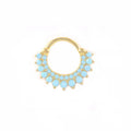 18k Gold Plated Multicolor Zircon Body Piercing Jewelry Earrings 925 Sterling Silver Nose Ring Women