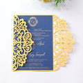 Luxury Custom Printed DIY Laser Cut Paper Wedding Events Invitations With Blank Envelope