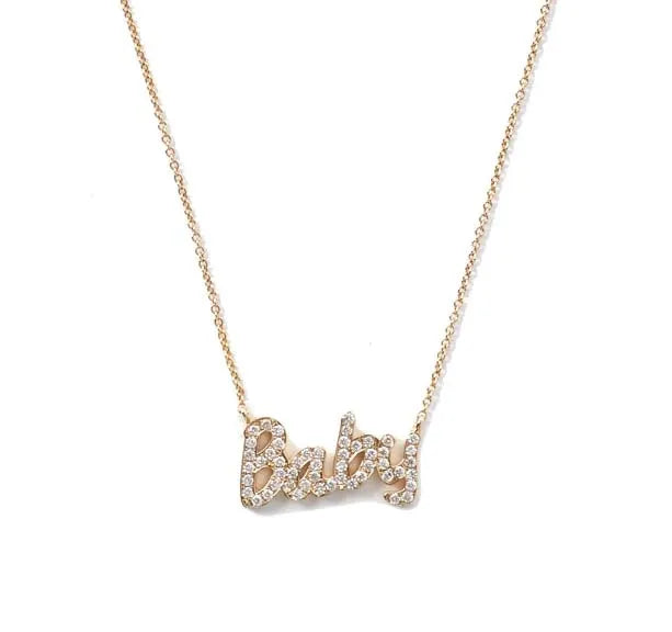 Milskye Fashion Fine Jewelry for Women 2024 14k Gold Plated 925 Silver Cz Letter Baby Cute Necklace