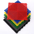 Interlocking Rigid Modular Eco-Friendly Garage Floor Tiles - Durable Rubber/Plastic Mats for Car Detailing Workshops Shops