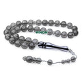 New 33 Beads Prayer Beads Necklace with Handmade Tassel Bakelite Rosary Tasbih Spiritual Meditation Healing Balance Necklace