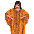Top Fashion Two-Piece Set Plus Size Chiffon Printing African Bubu Dress with Rhinestone for Women