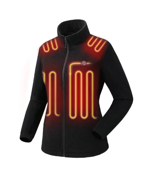 Women's Winter Rechargeable Battery Heated Jacket Polar Fleece Custom USB Electric Heated Jacket Men