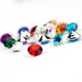 GuoJie Brand Acrylic Rhinestone Beads 6mm 8mm 10mm Flatback Sew-On Loose 16 Facets 24 Colors Jewelry Making Garment Shoes Bags
