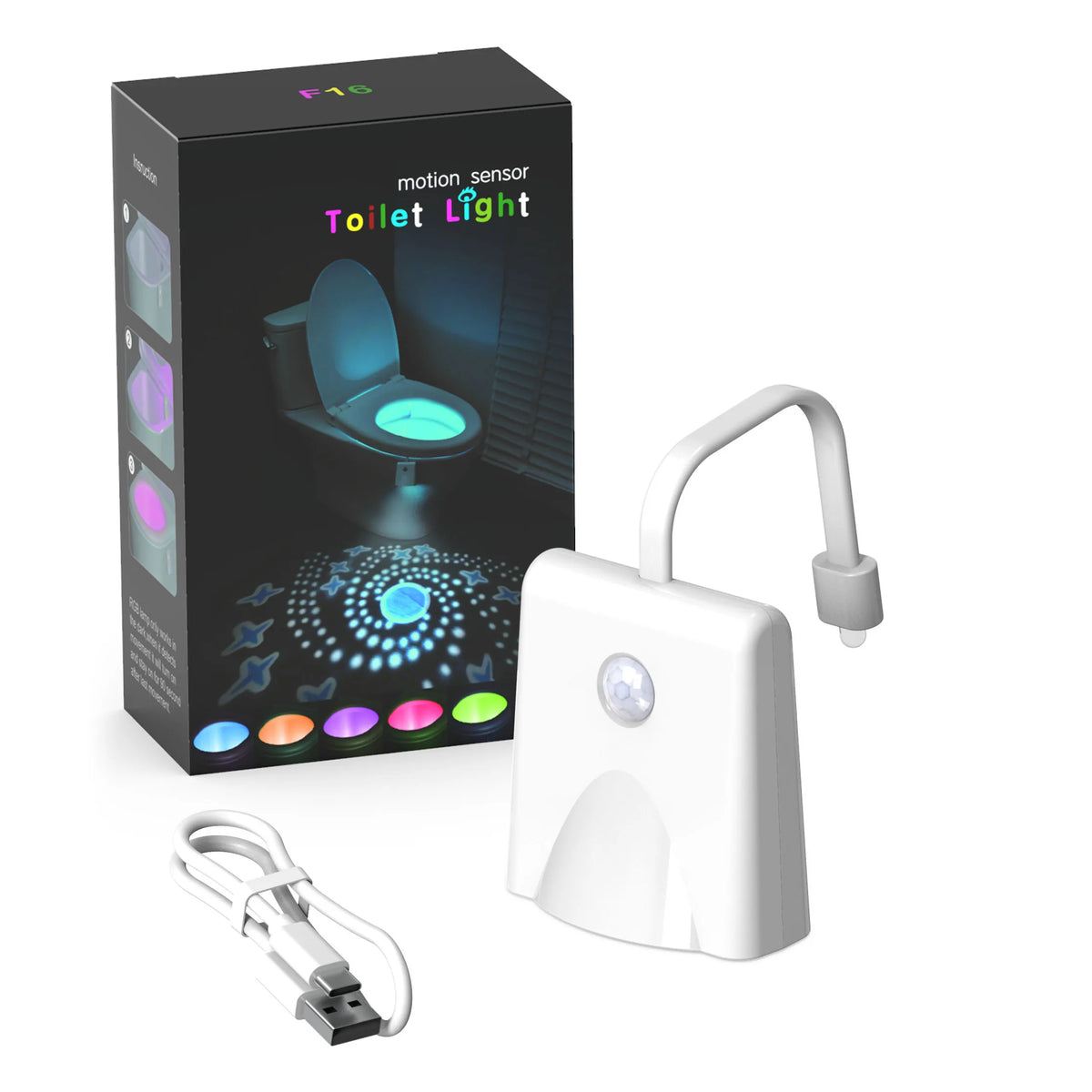 China Factory Rechargeable Human Body Induction Lamp Led Motion Sensor Toilet Bowl Night Light