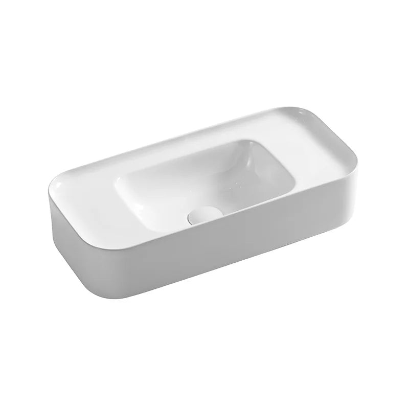 Italian Designs vasque 24 Inch Rectangular Washbasin Bathroom Ceramic Sinks Table Top Wash Basin Sink