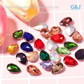 Silver Plated Shaped ABS Drill Accessories Water Drop Glass Rhinestone Flatback DIY Mobile Phone Sticker Headband Hot-Fix