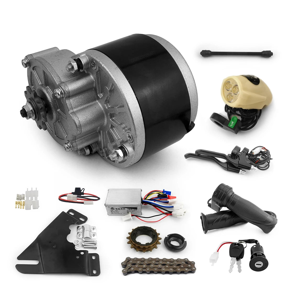 DIY Electric Bike Brush Motor Right Drive 36v 250w Ebike Conversion Kit with Freewheel