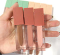 Popular Waterproof Sunscreen Herbal Mineral Lip Glaze Moisturizing Plumping Liquid Red Brown Tube Lip Gloss with Private Label