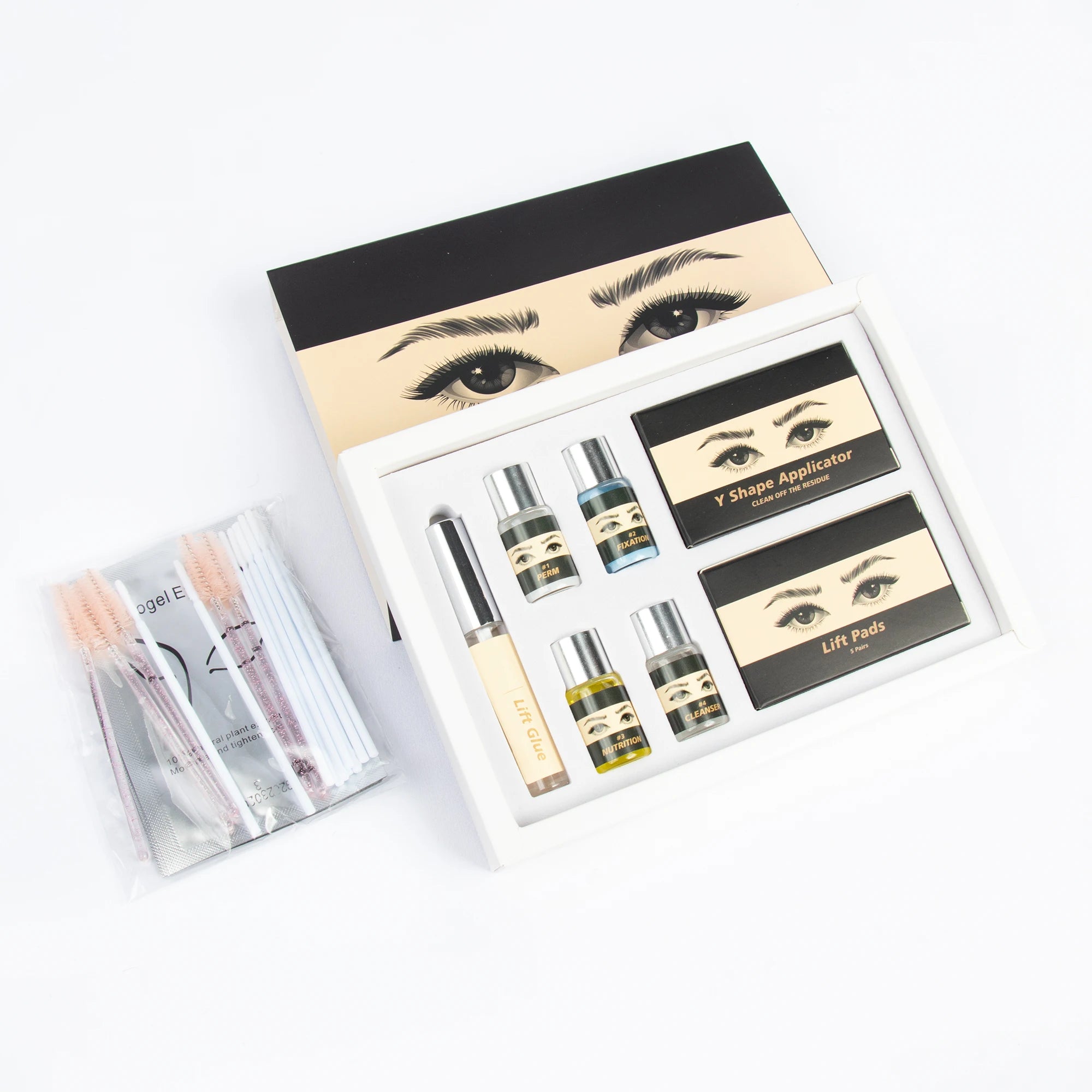 Wholesale Lash and Brow Lamination Lash Lifting Korian Eyebrow Cream Brow Lash Lift Kit and Customize Tint Kit With Black