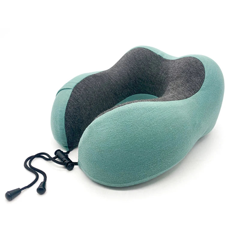 Customization Portable Slow Rebound Memory Foam U-shaped Pillow Ergonomic Breathable Soft Neck Wrap Support Travel Pillow