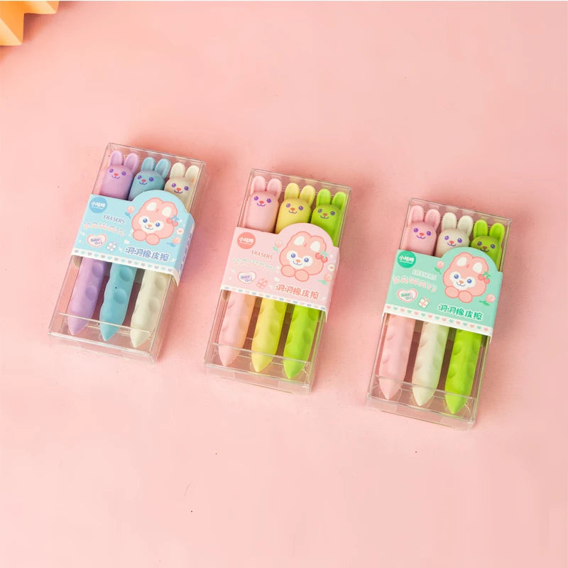 Soododo Factory OEM New Designs Promotion Jumbo TPR Easter Cute Rabbit Carrot Eraser for Kids
