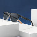 CONCHEN New Arrivals Wood Temple Sunglasses Unisex Large square Frame Sun Glasses Outdoor Polarized Driving Sunglasses