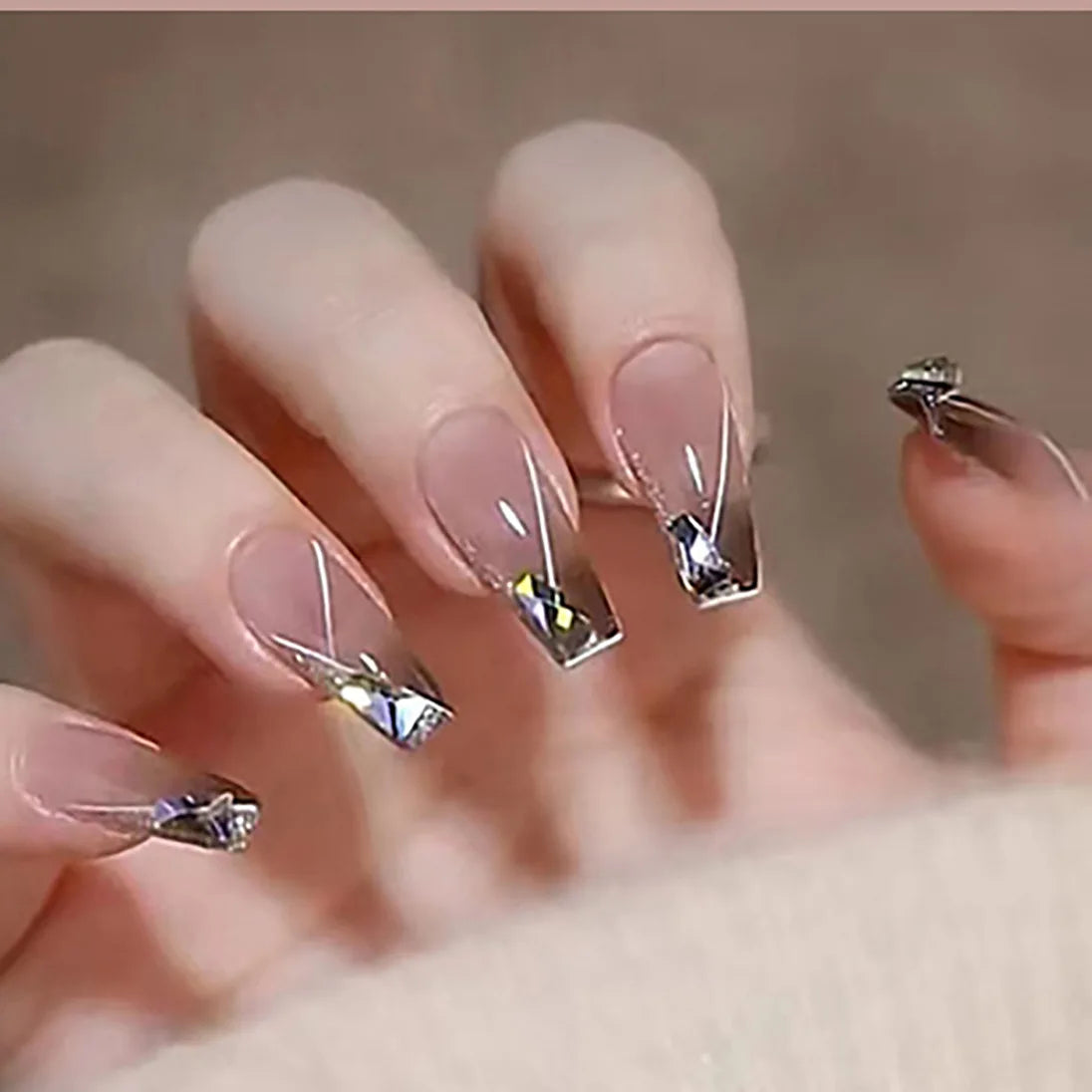 WholesaleNew Style Fashion Press on Luxury Coffin Nails Custom Ballerina Nail Tips Artificial False Nails