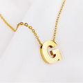 QIUHAN OEM Personalized Capital Letter Necklace A-Z Pendant Custom Namedropper Necklace