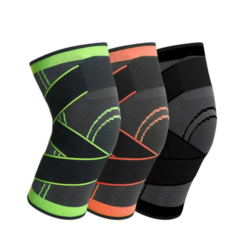 Custom Wholesale 1PC Breathable Skateboard Dance Football Sports Basketball Volleyball Football Knee Pad With Compression Straps