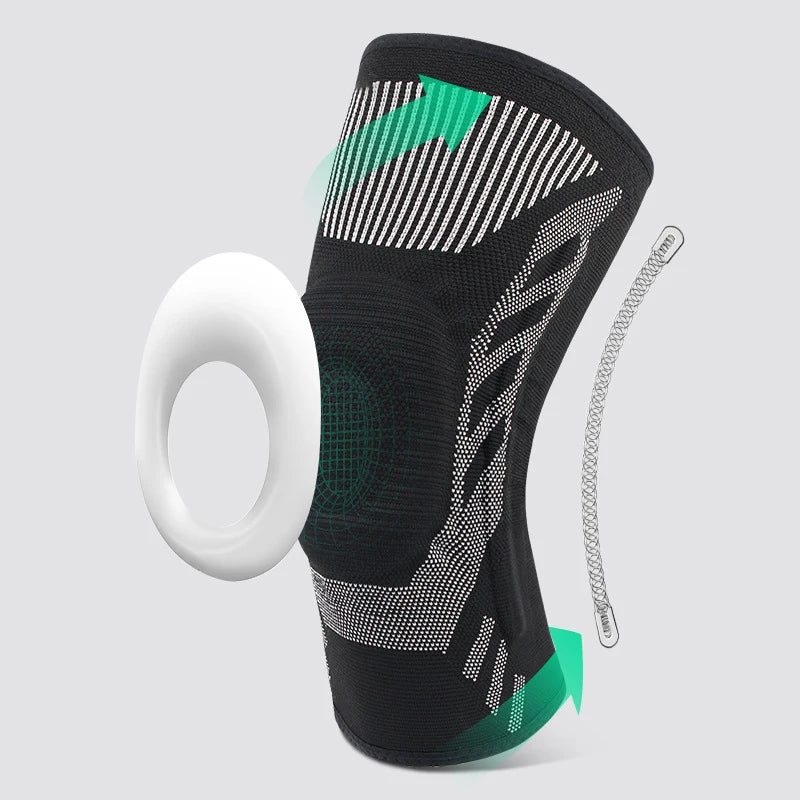 Soft Powerlifting Knee Brace Arthritis Pain Relief Knitting Compression Knee Pad Sleeve