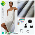 100% Pure Silk Sateen Fabric 142cm 16 mm Width Breathable Elegant Shiny Plain Dyed with Nice Designs for Dresses Weddings