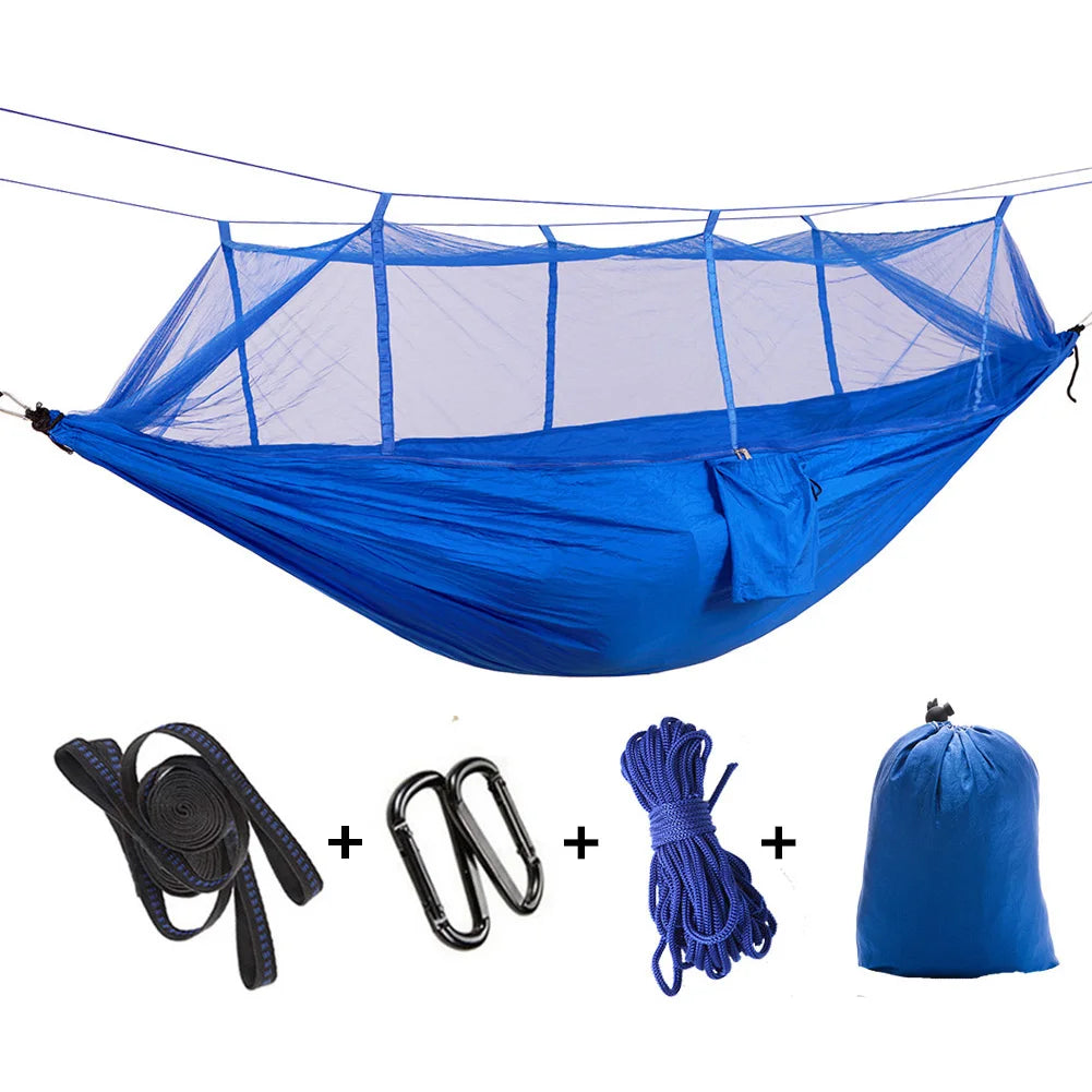 Modern Camping Jungle Nylon Double Mosquito Nets Hammock with Anti-Bacterial Feature for Outdoor Furniture Use