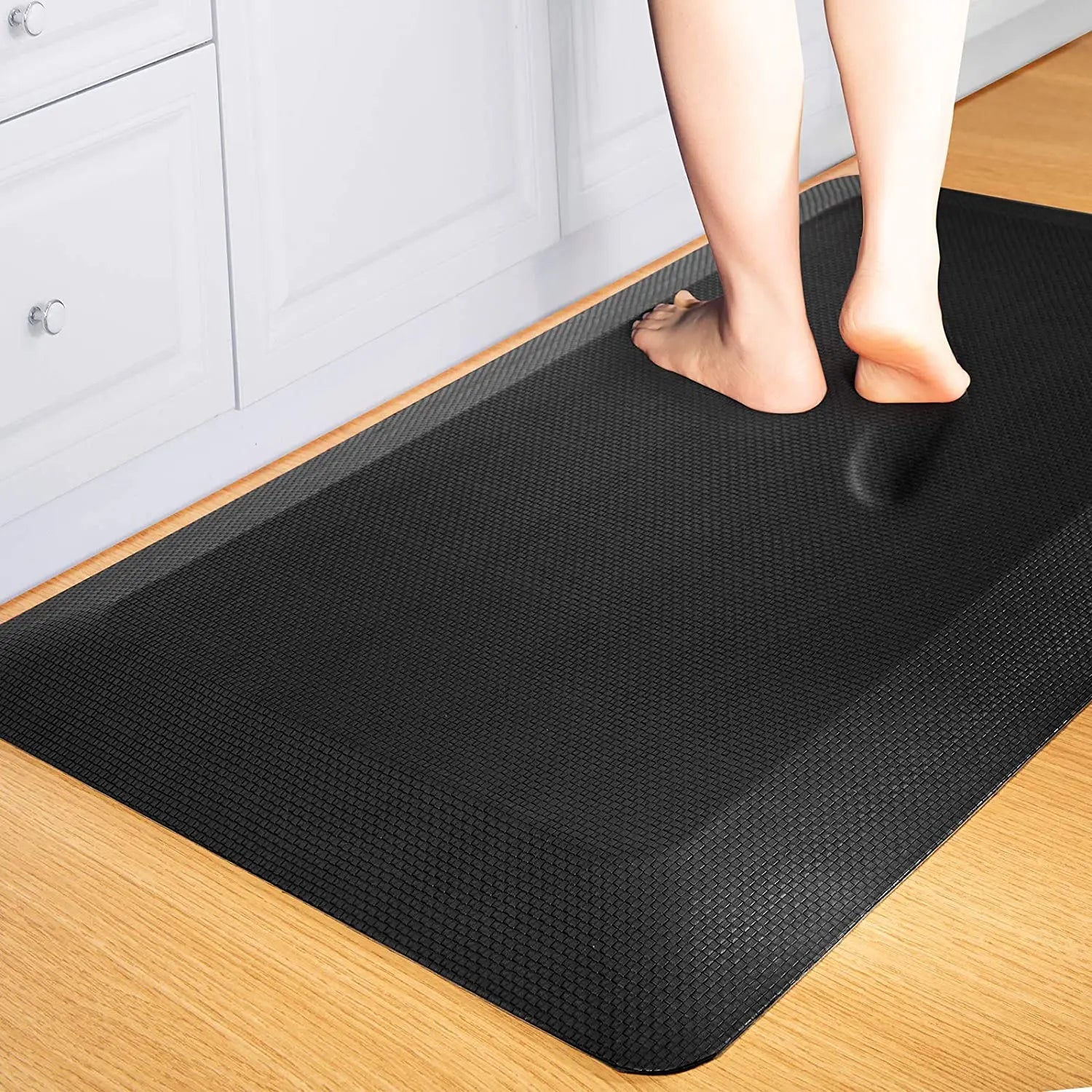 Modern Anti-Fatigue Kitchen Floor Mats Non-Slip PU Foam Cushion Waterproof Kitchen Rugs Comfort Mats for Standing Desk Washable