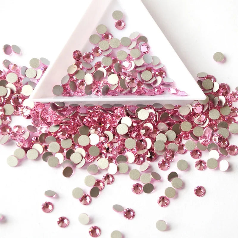 Bling Crystal Glass Beads Strass  Flatback Rhinestones for Fabric