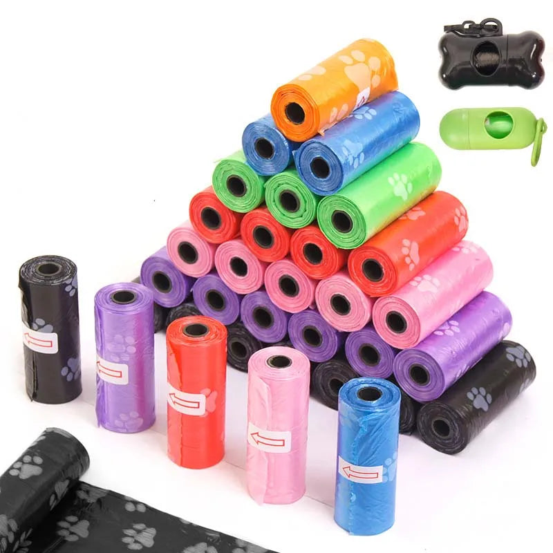 Ready to Ship Wholesale Pet Supplies Pet Products Dog Poo Bags Pet Waste Bag Dog Poop Bags With Dispenser Household Trash Bags