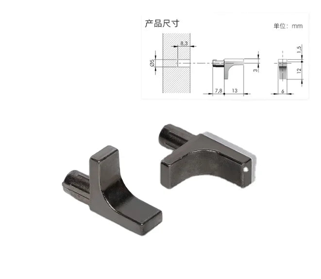 GQK Furniture Metal Iron Shelf Support Stud Shelf Pin Brackets Cheap Hinges for Shelves Manufacturers Customized