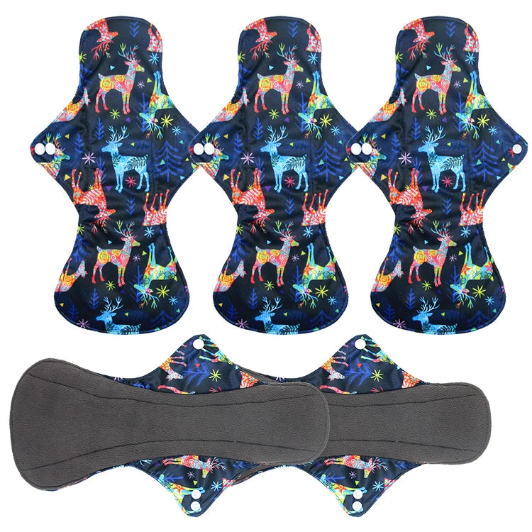 Reusable Sanitary Pad Menstrual Pad with Bag Period Pad Sanitary Napkin Famicheer Women Wingedwinged