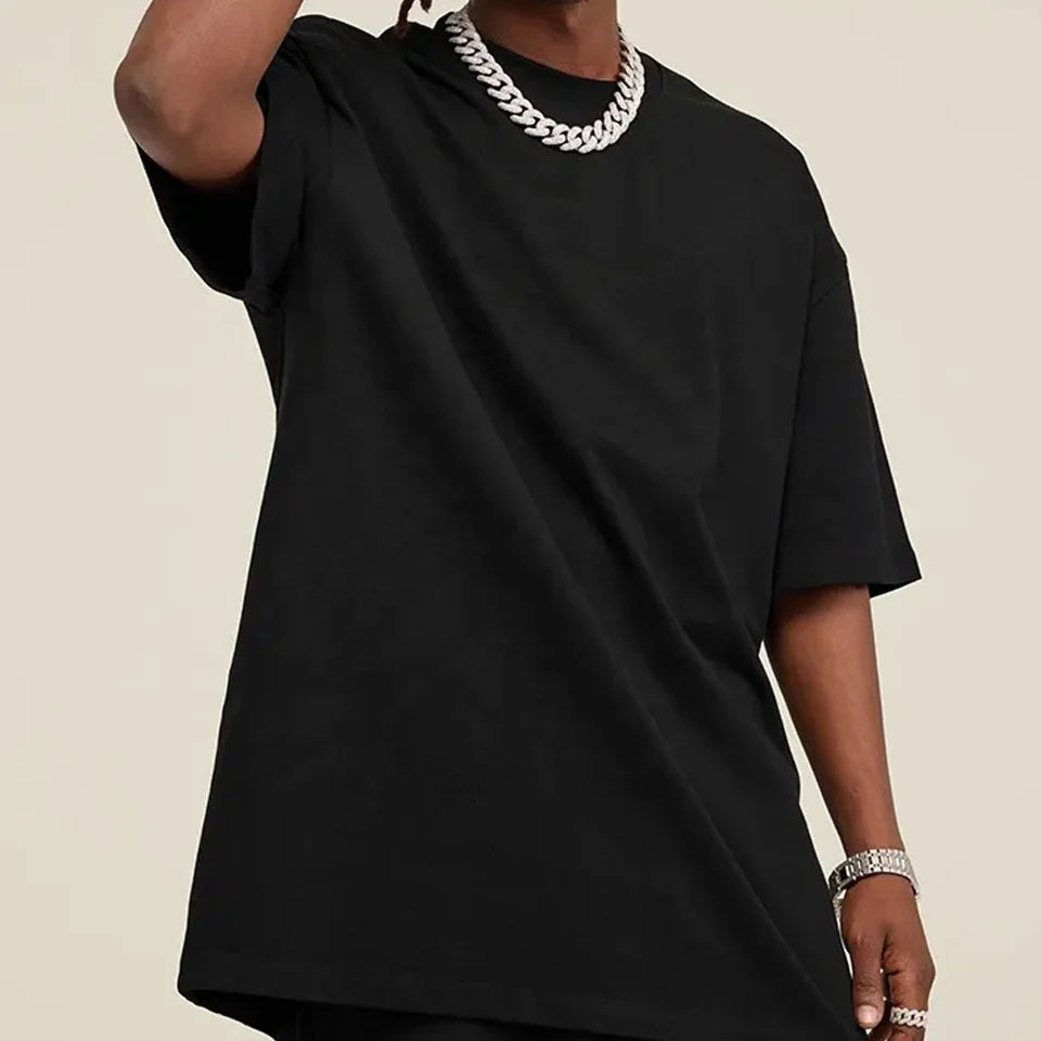 Wholesale Premium t Shirt for Men High Quality Custom logo Unisex Cotton Thick Puff Printed Heavyweight T-shirt DTG T-shirt