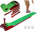 Professional Auto Ball Return Golf Putting Mat | Portable Indoor/Outdoor Training Equipment | 1/2 Hole Practice for Beginners