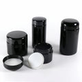 Round 5g 10g 15g 30g 50g 100g UV Black Dark Ultra Violet Stash Jar Ultraviolet Storage Glass Jar Cream Jar