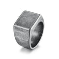 Male Retro Antique Silver Inoxidable Anillo De Acero Stainless Steel Finger Rings for Men