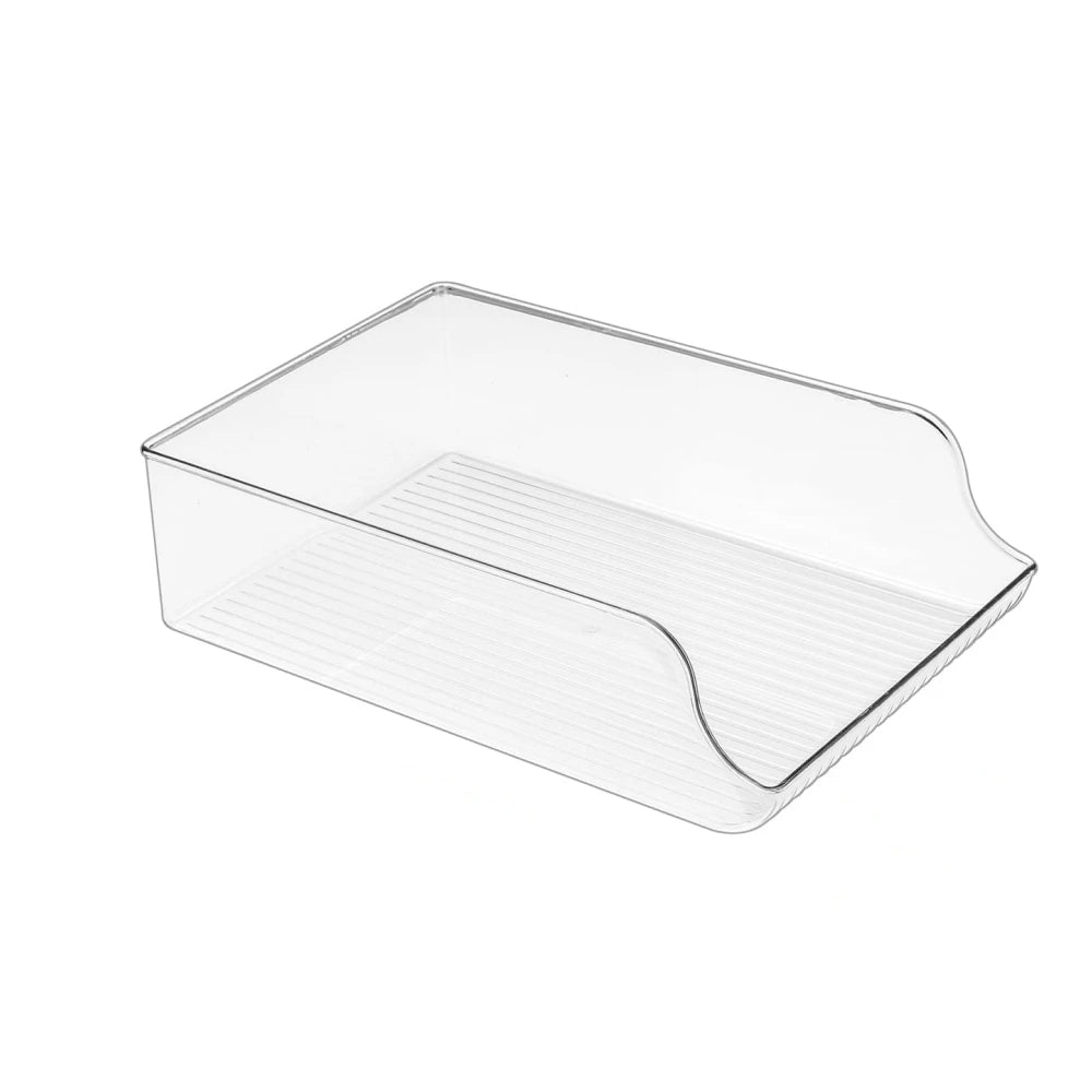 Clear Plastic Water Bottle Container Storage Bin Water Bottle Dispenser Organizer for Refrigerator