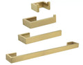 Luxury Gold Bathroom Set 4-Pieces Hotel Grade Stainless Steel Square Towel Ring Holder Toilet Paper Stand Set Wall Mounted