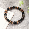 Wholesale Bohemian 8mm Gemstone Bracelet Natural Onyx Beaded Reiki Yoga Men Hematite Bracelet for Men Jewelry Drop Shipping