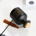 Wholesale Luxury Empty Round Black Matte Aroma Glass Reed Diffuser Bottle 130ml 200ml 250ml