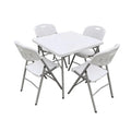Outdoor Folding HDPE Plastic Table Chair Set for Banquets Weddings Picnics Camping Events for Courtyards Dining Hotels