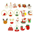 Wholesale Mini Alloy DIY Christmas Charms Cute Reindeer and Snowman Pendants for Kids Enamel Christmas Pendants