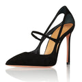 Side Cutout Stilettos Elegant 10Cm High Heels Mary Jane Pumps Shoes for Women 2024