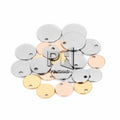 Round Stainless Steel Stamping Blank Dog Tags Pendants 6 8 10 12 15 20 25mm Rose Gold DIY Charm Jewelry Finding