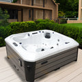 Sunrans 3 Person Hottub Acrylic Luxury Led Decorated Air Bubble Hydro Massage Spa Outdoor Balboa Hot Tub for Family Used