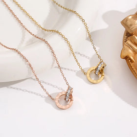 2025 Luxury 18k PVD Gold Plated Stainless Steel Roman Number Long Link Chain Dainty Korean Fashion Style Sweater Necklace