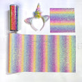 Rainbow Chunky Flash Fabric Synthetic Faux Leather Shoe Fabric