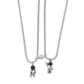 Valentine's Day Couples Jewelry a Pair Spaceman Match Paired Necklaces Stars Astronaut Pendant Distance Magnetic Couple Necklace